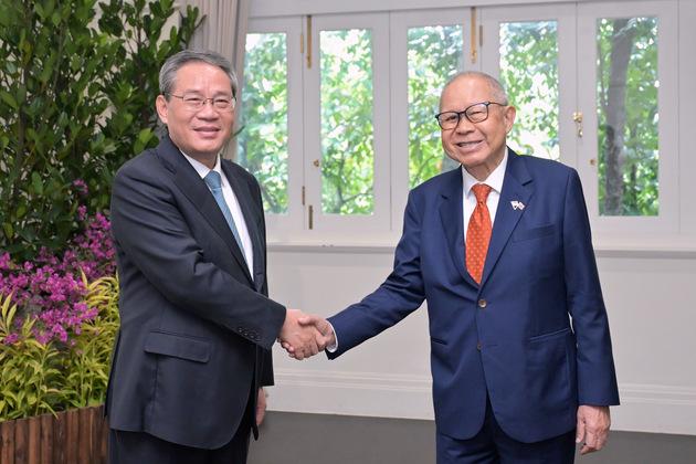 SINGAPORE-CHINA-LI QIANG-EDDIE TEO-MEETING