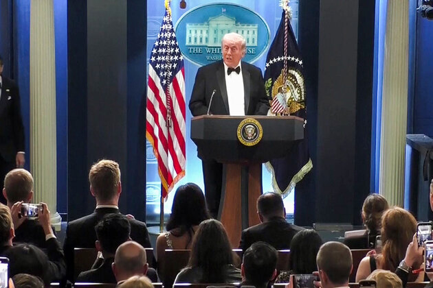 Trump blasts "sick" gunman after shooting rocks White House Correspondents' Dinner