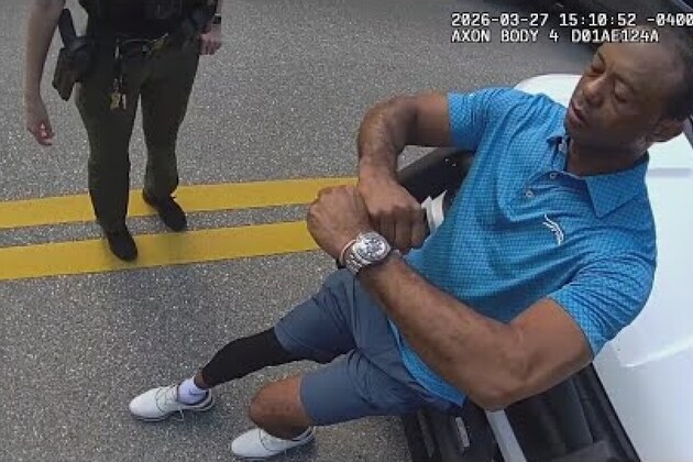 Bodycam video shows Tiger Woods arrest