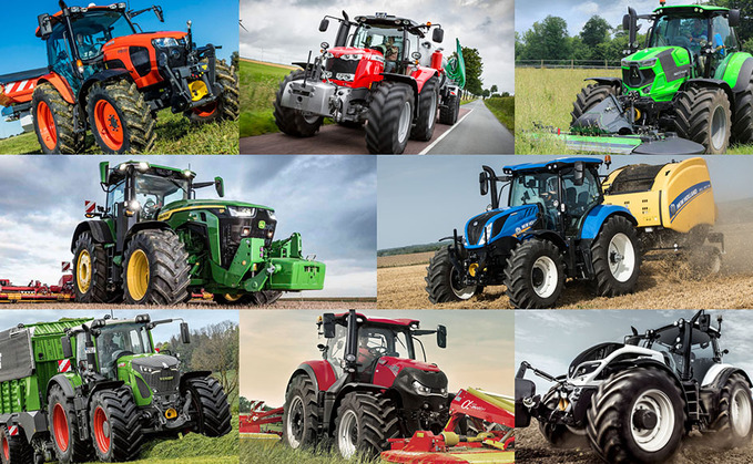 Break down of tractor registrations in 2019 by power and area