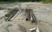 60 year old slurry pipes at the Teck-Hughes northern tailings body.