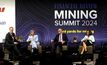 AFR's Peter Ker (left), Lynas CEO Amanda Lacaze, Iluka Resources managing director Tom O'Leary, Minerals Council CEO Tania Constable. Photo: Financial Review Mining Summit 2024