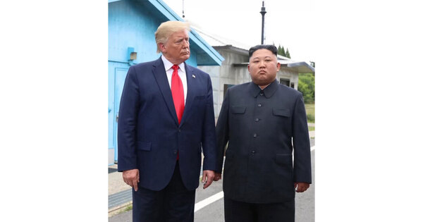 Trump shares throwback "unfriendly look" post with Kim Jong Un, says "we get along great"