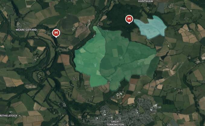 The proposed site for the data centre and battery energy storage site across agricultural land