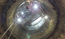 Looking up through the shaft at Nevada Copper's Pumpkin Hollow project