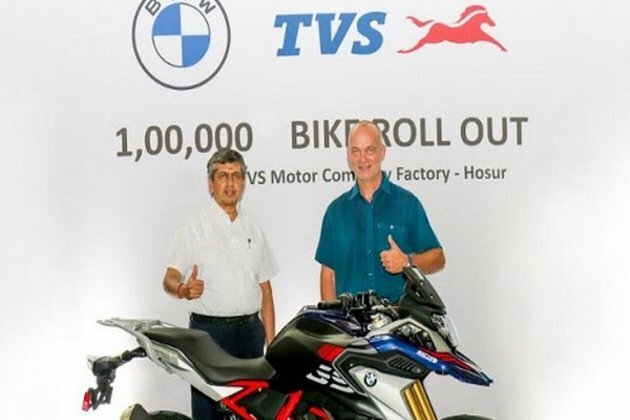 TVS Motor Company rolls out the 100,000 unit of the BMW 310cc series motorcycle from Hosur Facility