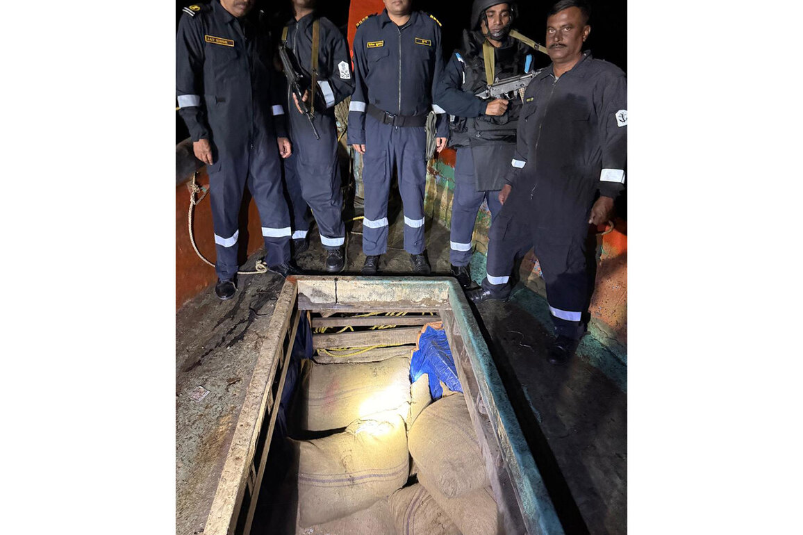 Indian Coast Guard station Frazerganj apprehends fishing boat involved in betel nut smuggling