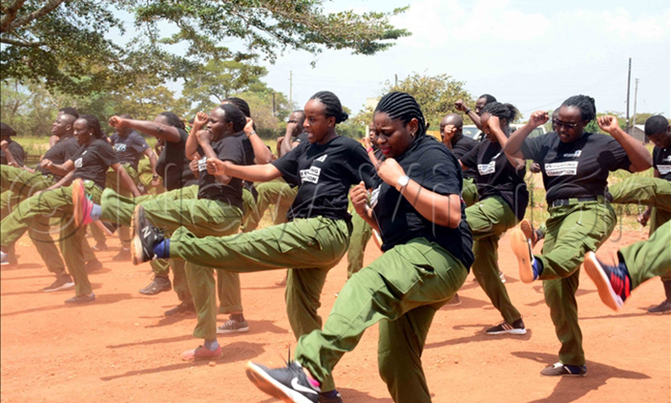 Top managers excite participants during parade at Kyankwanzi Top managers excite participants during parade at Kyankwanzi