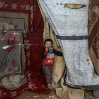 MIDEAST-GAZA-BEIT LAHIA-DISPLACED CHILDREN