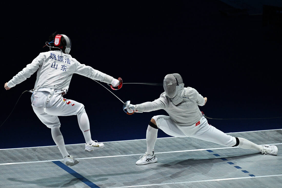 (SP)CHINA-15TH NATIONAL GAMES-FENCING-MEN'S SABRE INDIVIDUAL-FINAL (CN)