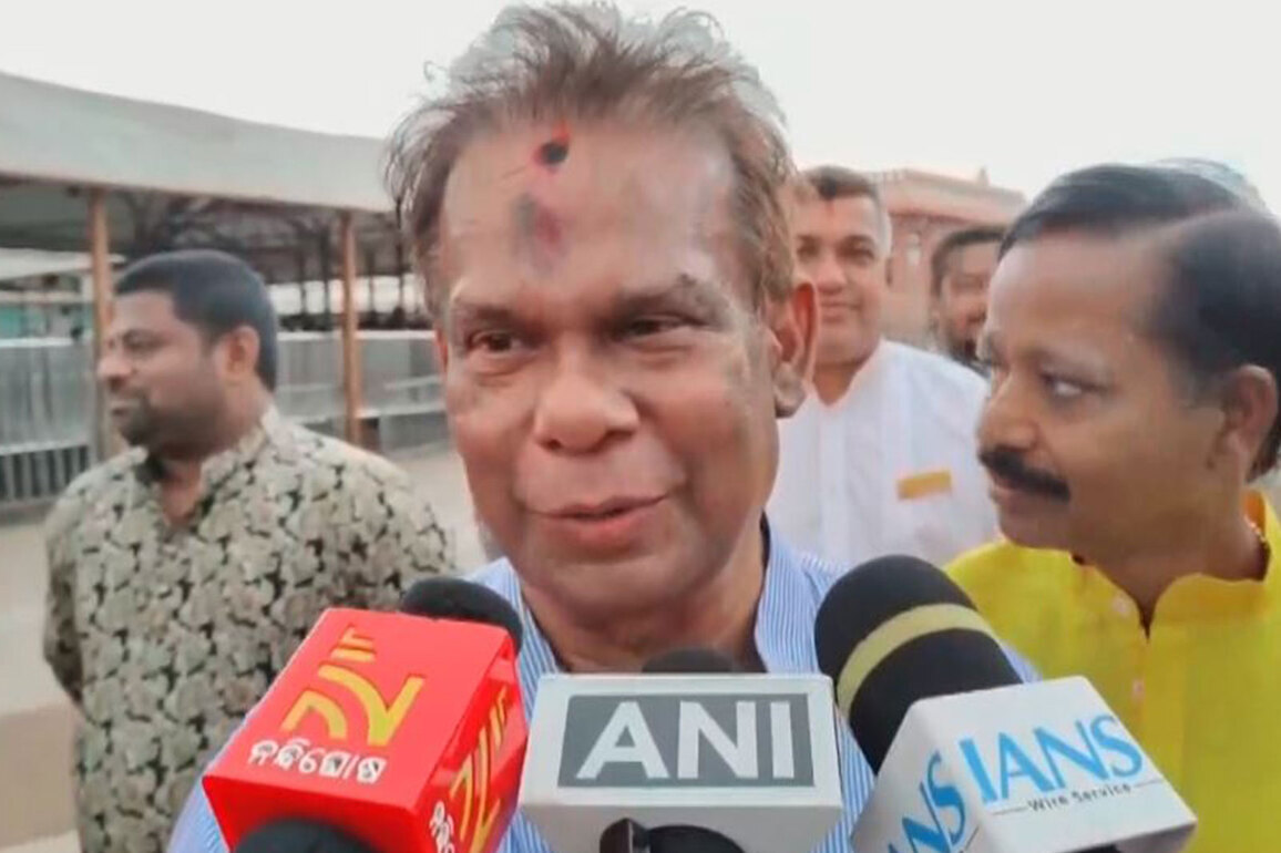Rajya Sabha MP Dilip Ray visits Jagannath Temple to offer prayers after election victory