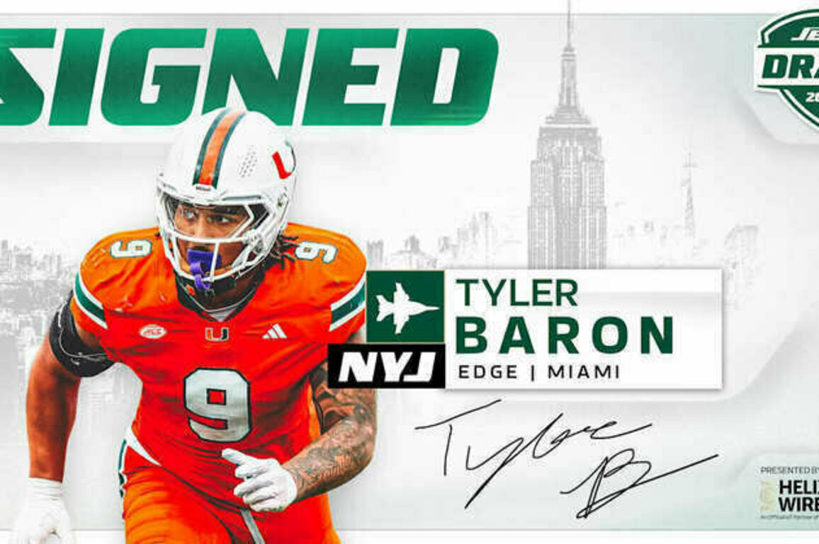 Jets Sign Fifth-Round Draft Pick Tyler Baron