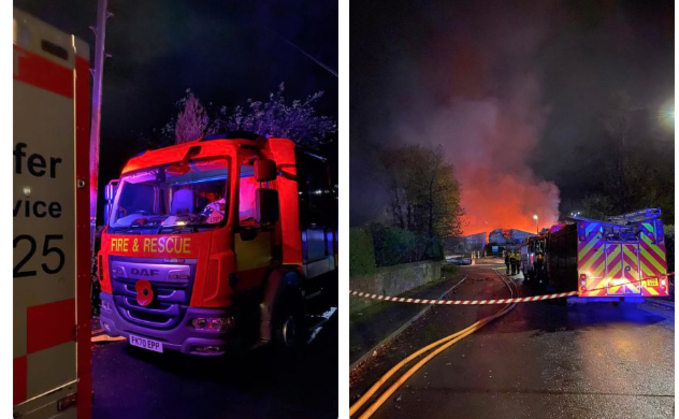 Lancashire Fire & Rescue Service were called to Butlers Farmhouse Cheesesthe blaze at 