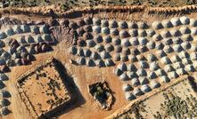 Neta run-of-mine/laydown stockpile proximal to the historical Neta leach pads