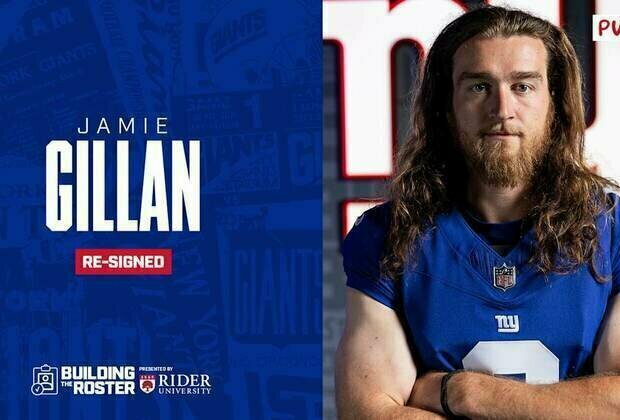 Giants re-sign P Jamie Gillan, TE Chris Manhertz