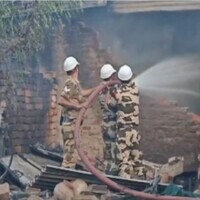 Massive fire erupts at firecracker warehouse in Bhopal