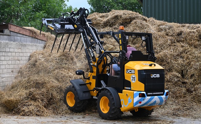 The 403E is JCB's first all-electric loader