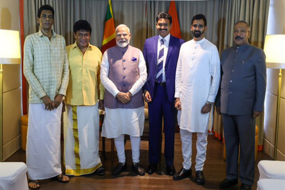 PM Modi meets leaders of Indian Origin Tamil community in Colombo, reiterates India's commitment to development of community