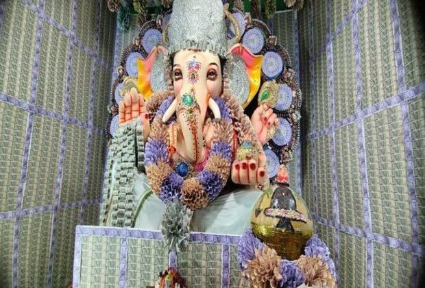 Ganesh Chaturthi: Lord Ganesh idol adorned with notes worth Rs 1.10 cr in Telangana