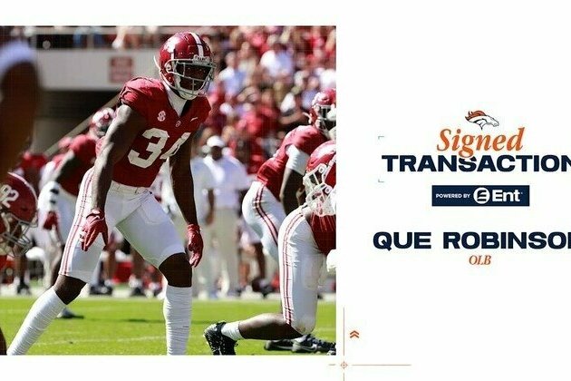 Broncos OLB Que Robinson signs rookie contract