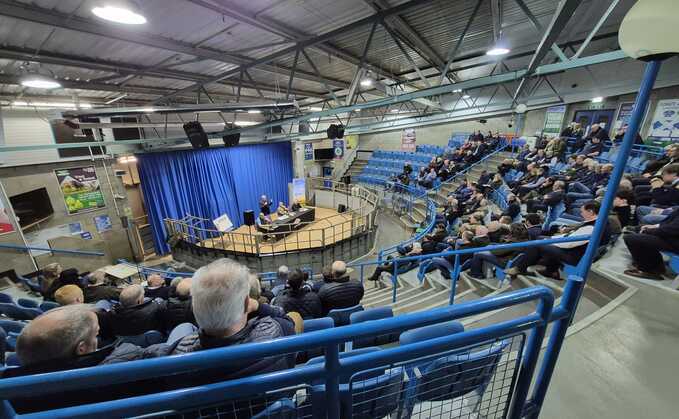 Farmers at Thainstone Centre in Inverurie discussing next steps on the IHT campaign and why political parties must pledge in their manifestos to scrap the family farm tax at the next General Election.