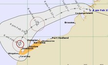  The estimated trajectory of Ex-Tropical Cyclone Lincoln