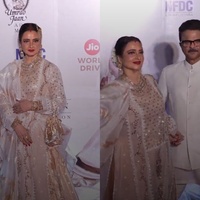 Rekha recreates her Umrao Jaan look at film re-release screening, dances with Anil Kapoor in fun moment, check out