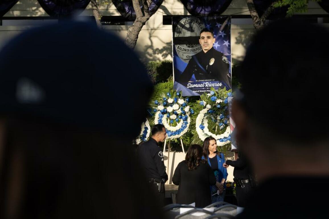 Baldwin Park mourns slain police officer at candlelight vigil