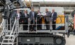  (Left to right) Sascha Bechter (Liebherr), Ron Schad and Phillip Michels (Michels), Gerhard Frainer (Liebherr), Pat Michels and Kevin Michels (Michels)