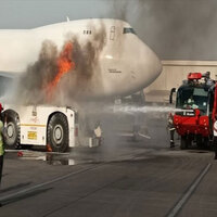 Air India bus catches fire at Delhi Airport Terminal 3