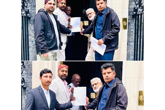 Oppressed nations rally in London, submit memorandum to UK PM on International Day of Victims of Enforced Disappearances