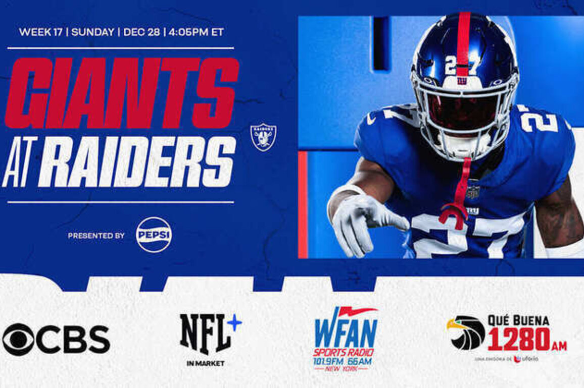 Giants vs. Raiders: How to Watch, Listen & Live Stream Week 17