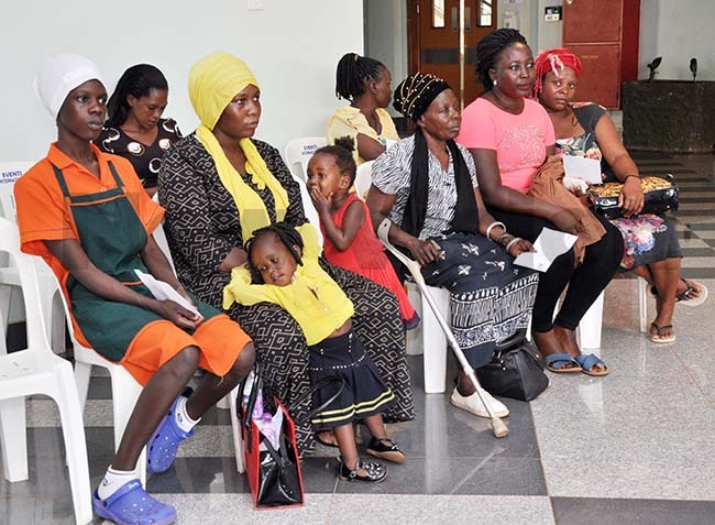   cross section of some of the mothers waiting to see specialists during the omens day medical camp at ulago pecialized women and eonatal hospital on 8th arch 2020 hoto by uliet asirye
