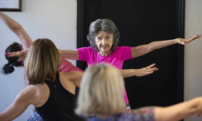 Tao, 98-year-old poster child for yoga and wellness Tao, 98-year-old poster child for yoga and wellness