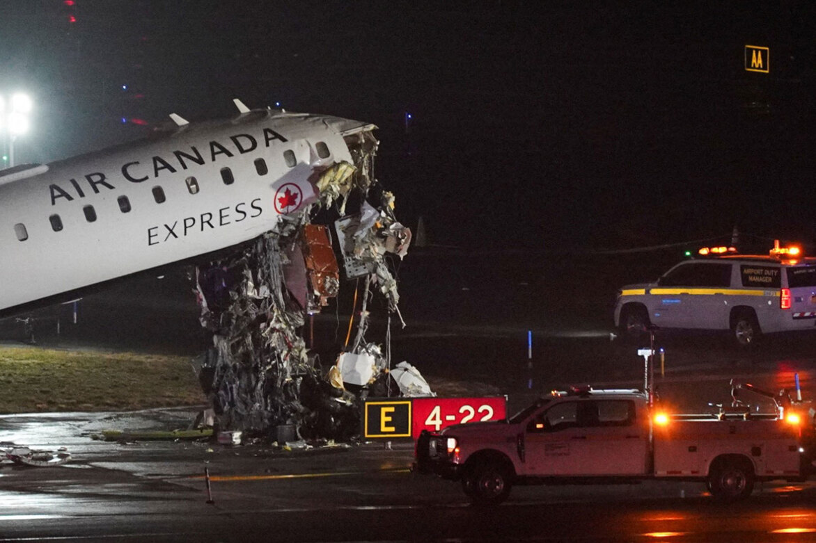 Six injured in the Air Canada Express plane collision at New York's La Guardia's Airport