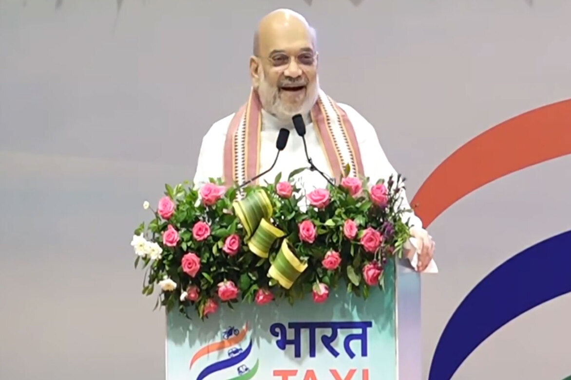Union Minister Amit Shah inaugurates 'Bharat Taxi' in Gujarat, calls drivers "Saarthis" under cooperative model