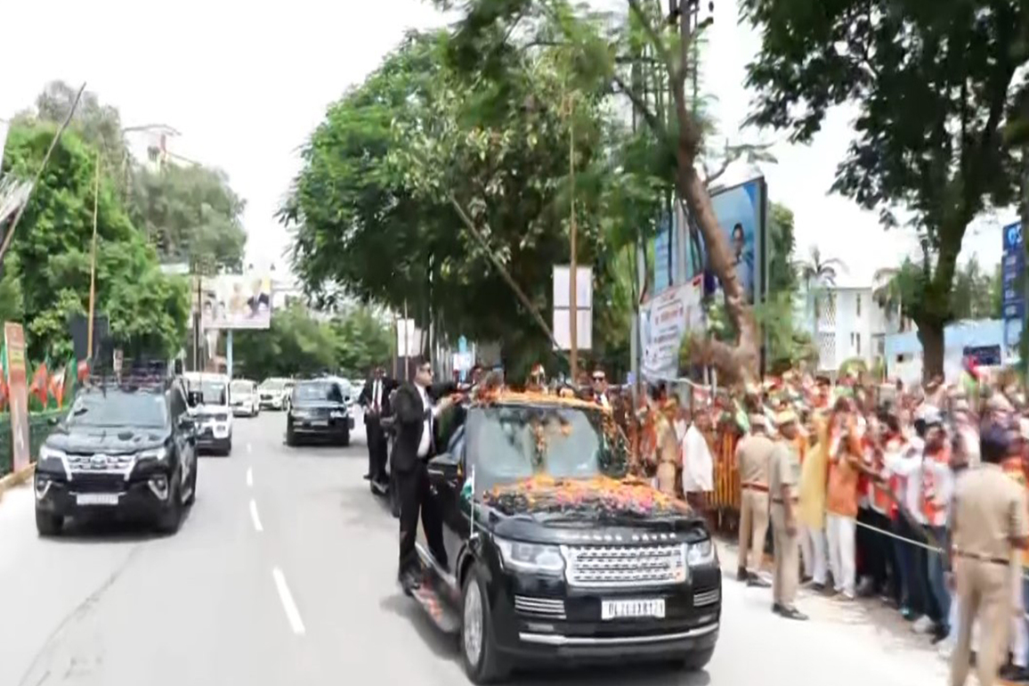 PM Modi conducts roadshow in Varanasi ahead of bilateral meeting with visiting Mauritus PM