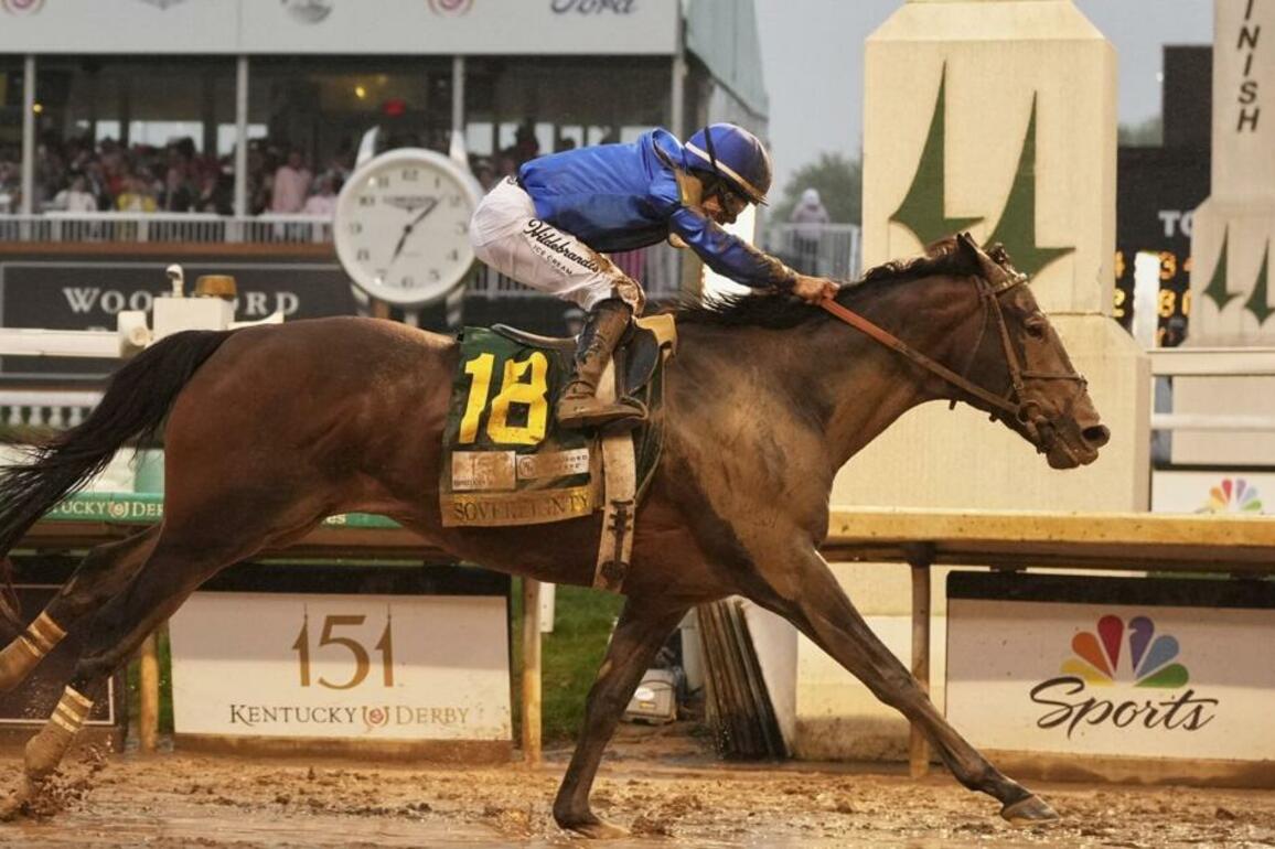 Sovereignty wins muddy Kentucky Derby