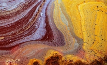 A palette of colors produced by the various metals extracted through mining and bacterial activity in the acidic waters of the river Tinto at its headwaters.