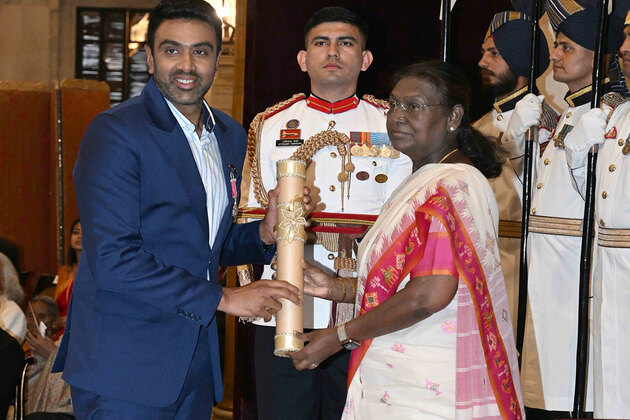 Ravichandran Ashwin conferred Padma Shri by President Droupadi Murmu