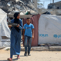 MIDEAST-GAZA CITY-DISPLACED CHILD
