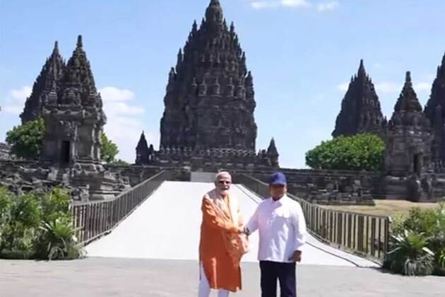 PM Modi visits Indonesia's ancient Prambanan Temple with President Prabowo, offers prayers