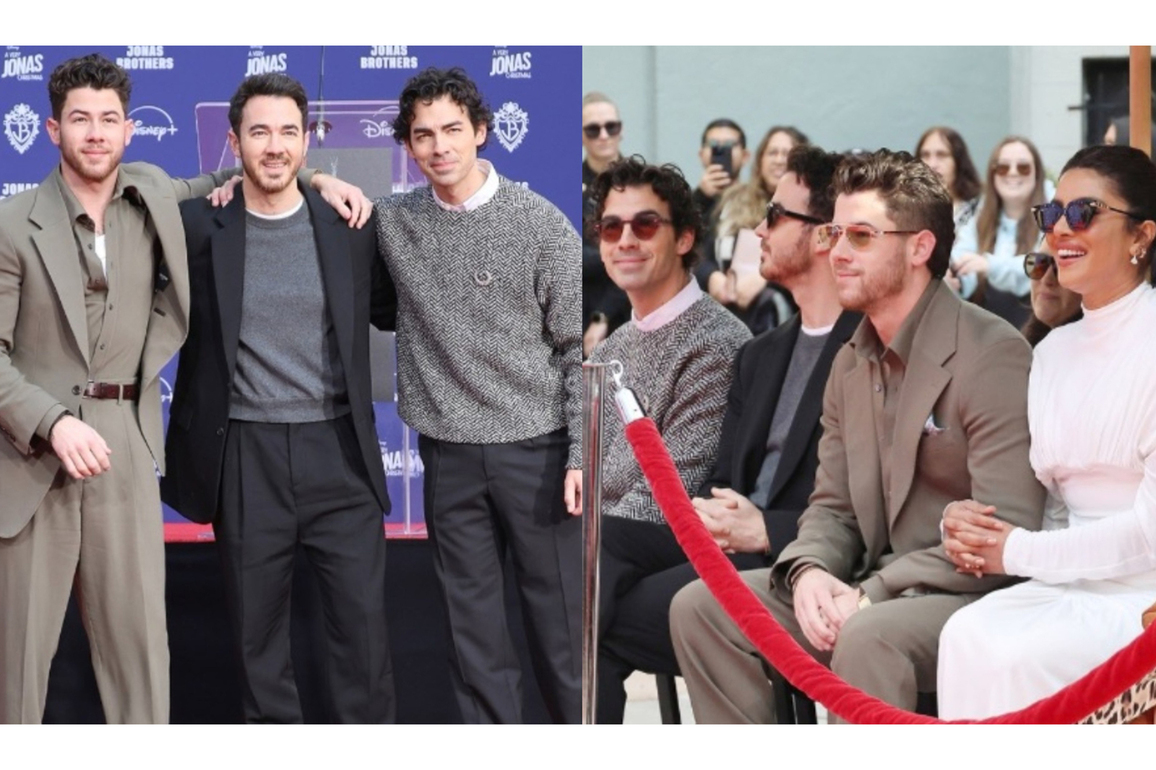 Jonas Brothers honoured at hand, footprint ceremony; Priyanka Chopra shows support for husband Nick Jonas