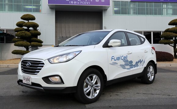 A Hyundai fuel cell vehicle 