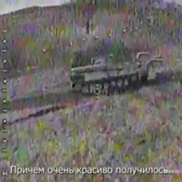 Ukrainian mine-clearing vehicle hit while firing at Russian forces - MOD (VIDEO)