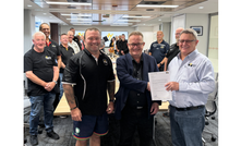 Tony Maher (centre) with Stephen Smyth to his left and Grahame Kelly to his right.