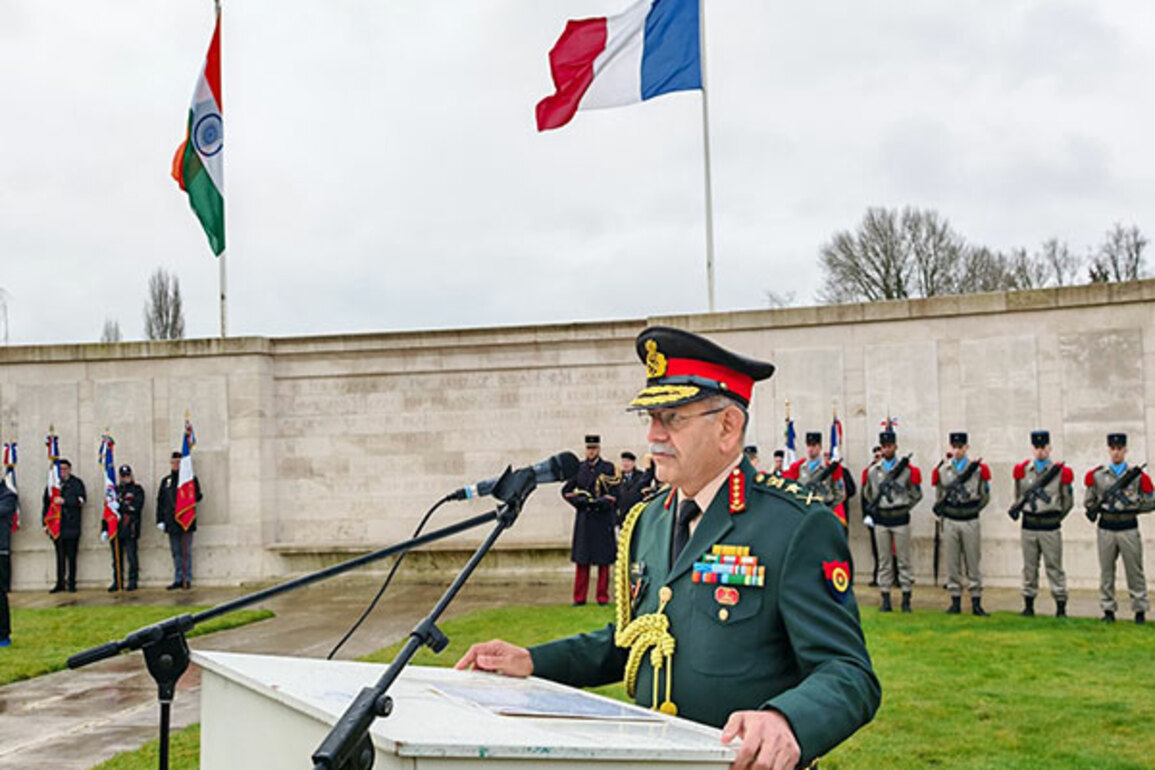 Army Chief General Dwivedi pays tribute to soldiers at War Memorial in France
