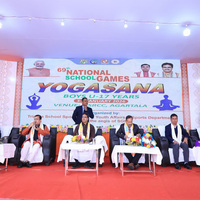 Tripura CM Manik Saha inaugurates 69th National School Games Yogasana Championship in Agartala