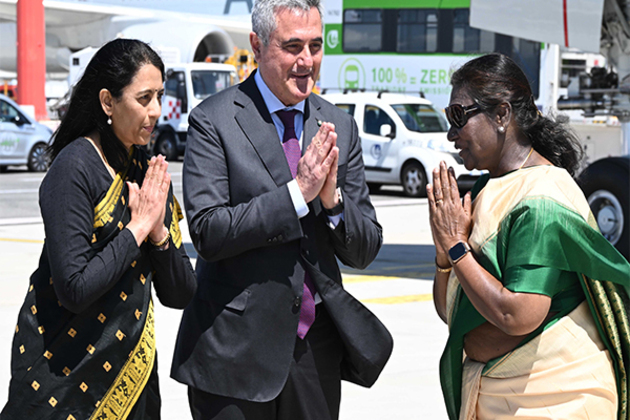 President Murmu arrives in Rome for Pope Francis' funeral
