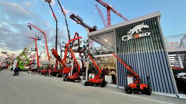 The increase in electric-powered plant was a key takeaway for the SkyJacks’ team during bauma 2025